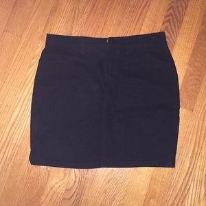 Black Denim Skirt